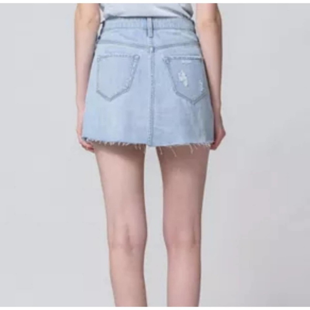 Vervet High Waist Asymmetrical Denim Skirt Large - Picture 2 of 8